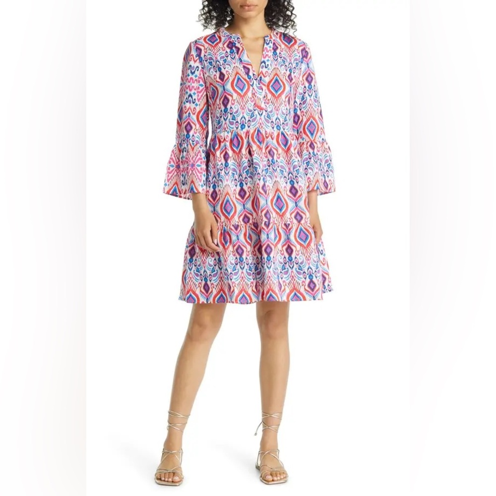 Relaxed Tiered Linen Dress Boden